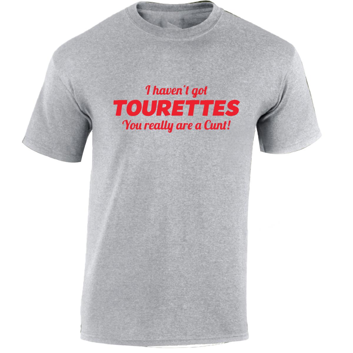 Tourettes C**t Funny Adult Humour Slogan Joke Men Women Unisex Gift Cool Tshirt - Picture 44 of 48