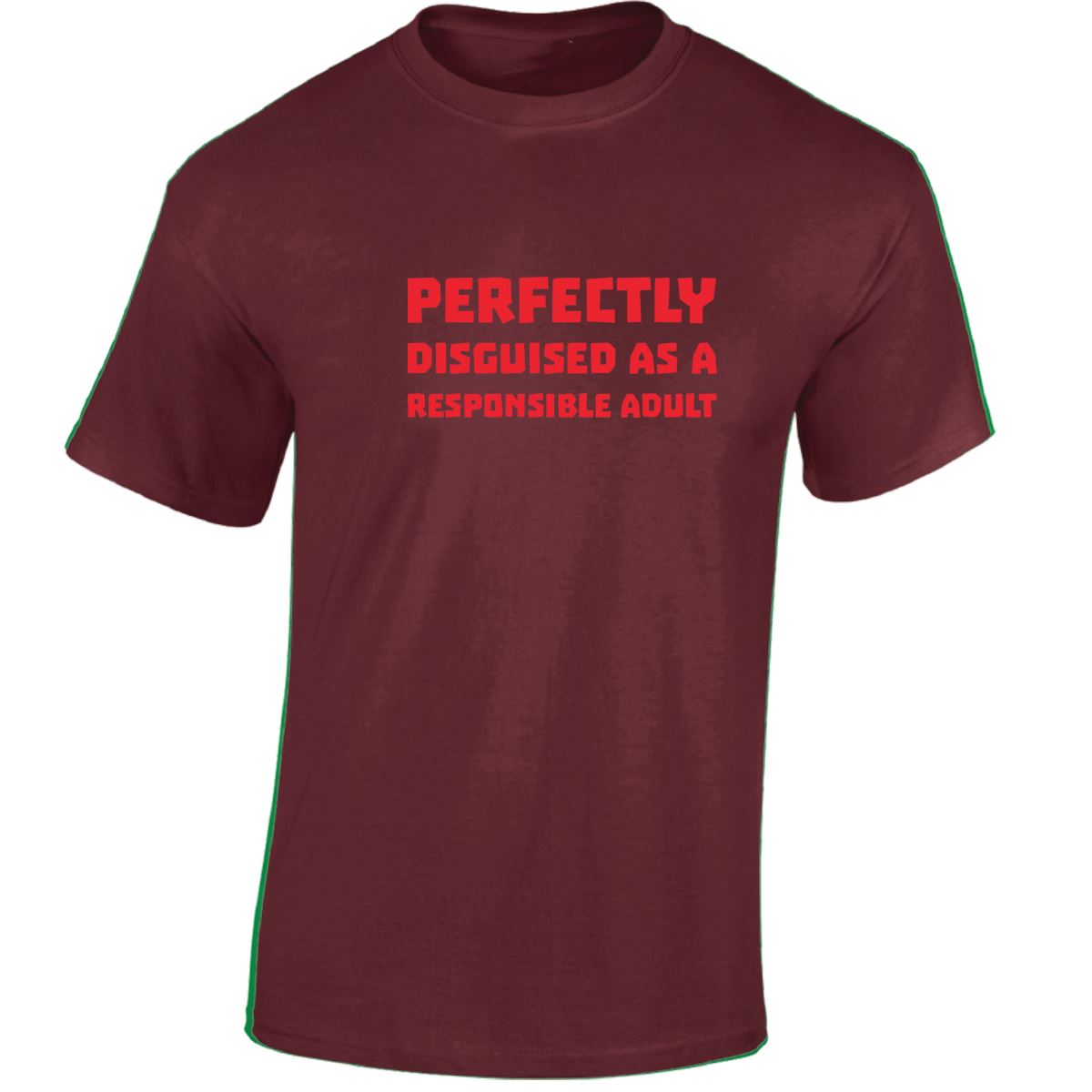 Perfectly Disguised As A Responsible Adult Funny Mens Womens T shirt Slogan Tee - Picture 20 of 48