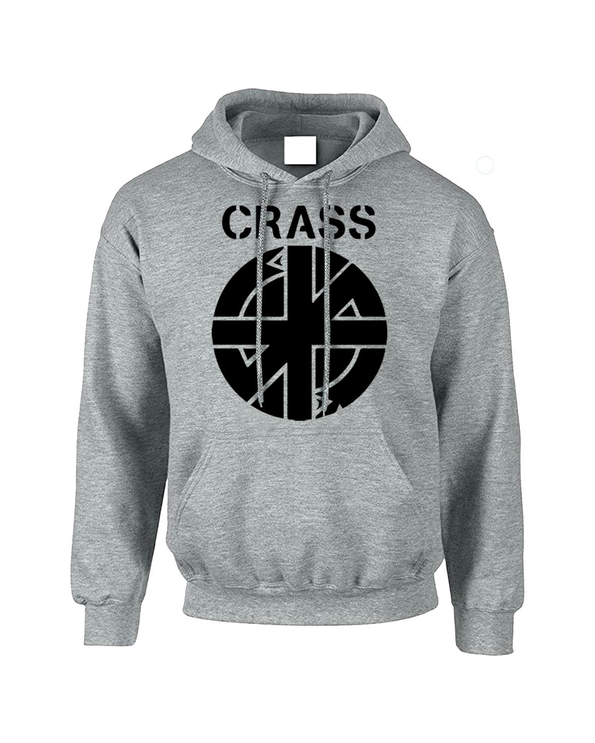 Crass Logo Symbol Anarchy Pullover Punk Rock Anarchist Mens Wear Top Hoodie - Picture 25 of 28