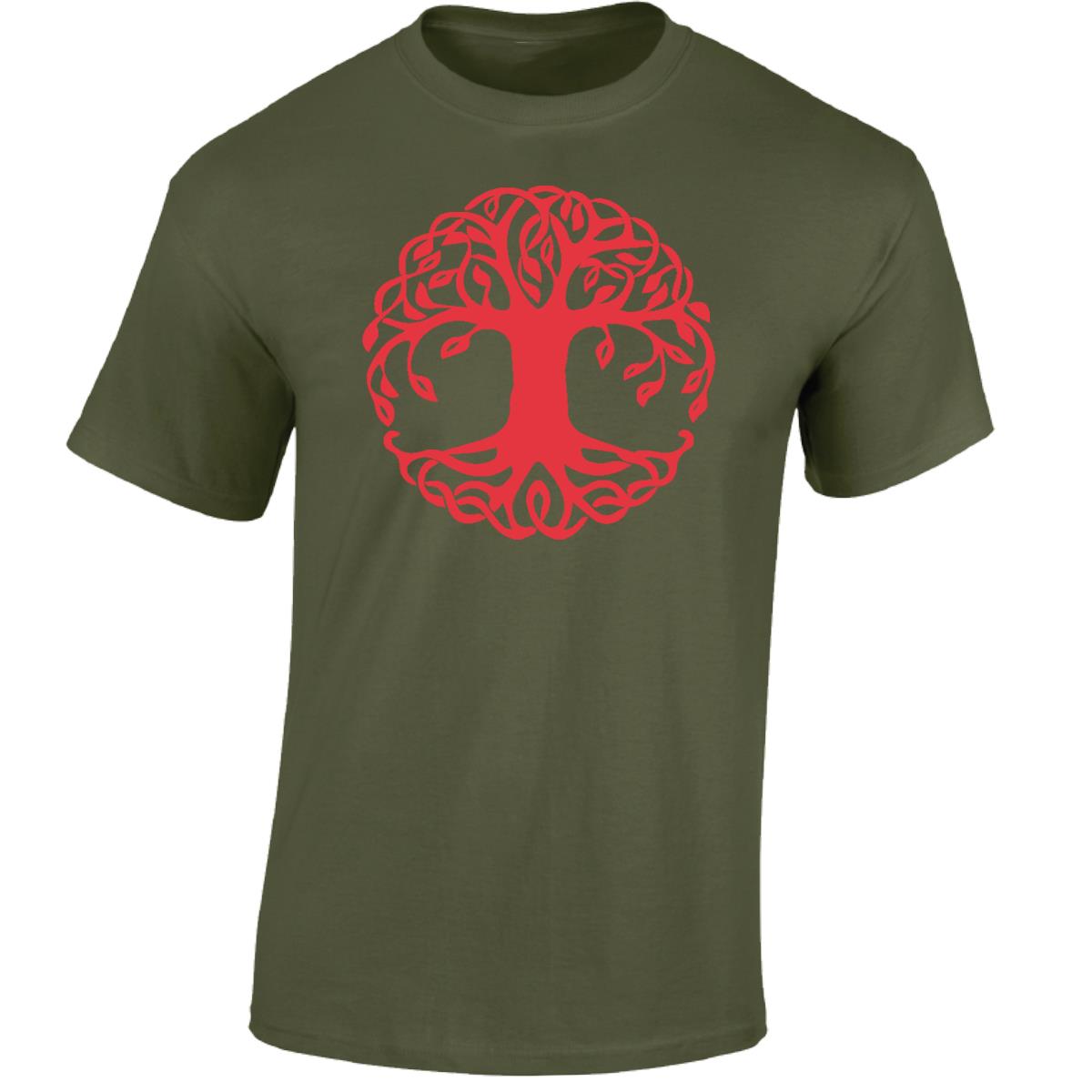 Yggdrasil Tree T-Shirt Tree of Life Celtic Tribal Tattoo Oak Mens Unisex Tops - Picture 27 of 50