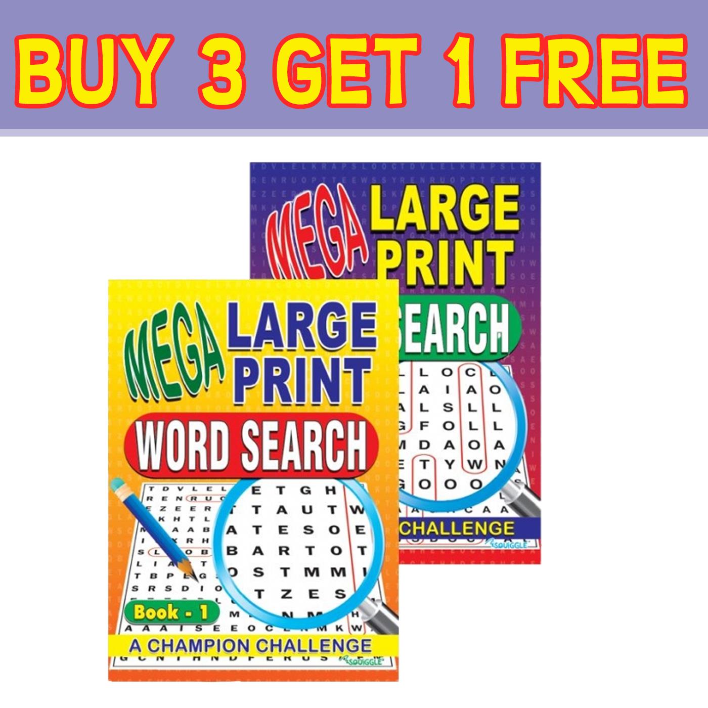 a4 word search mega large print puzzle books 258 puzzles brain