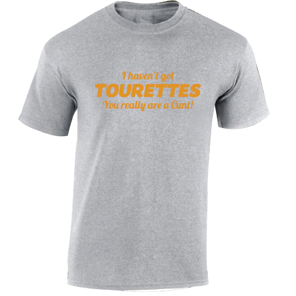 Tourettes C**t Funny Adult Humour Slogan Joke Men Women Unisex Gift Cool Tshirt - Picture 42 of 48