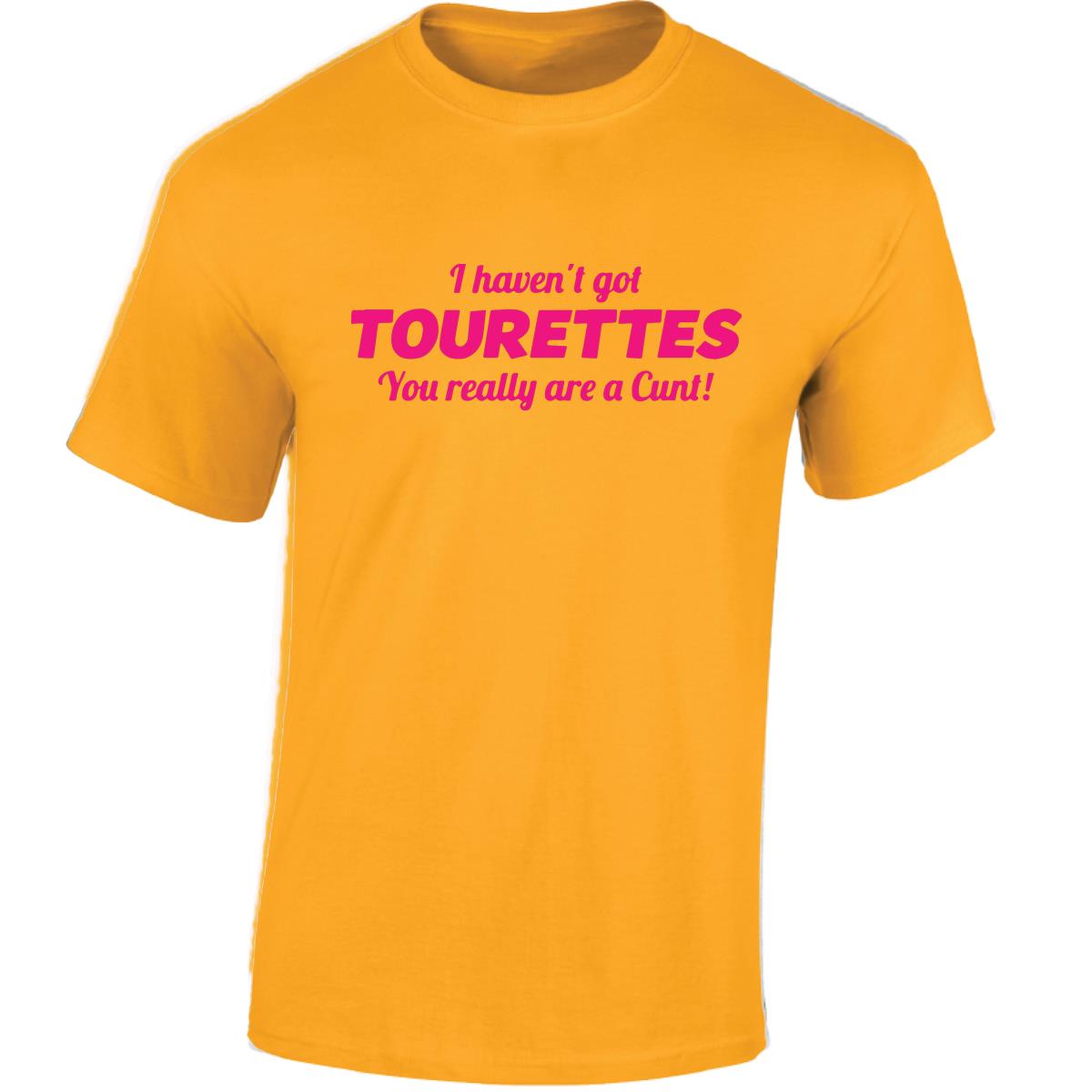 Tourettes C**t Funny Adult Humour Slogan Joke Men Women Unisex Gift Cool Tshirt - Picture 12 of 48