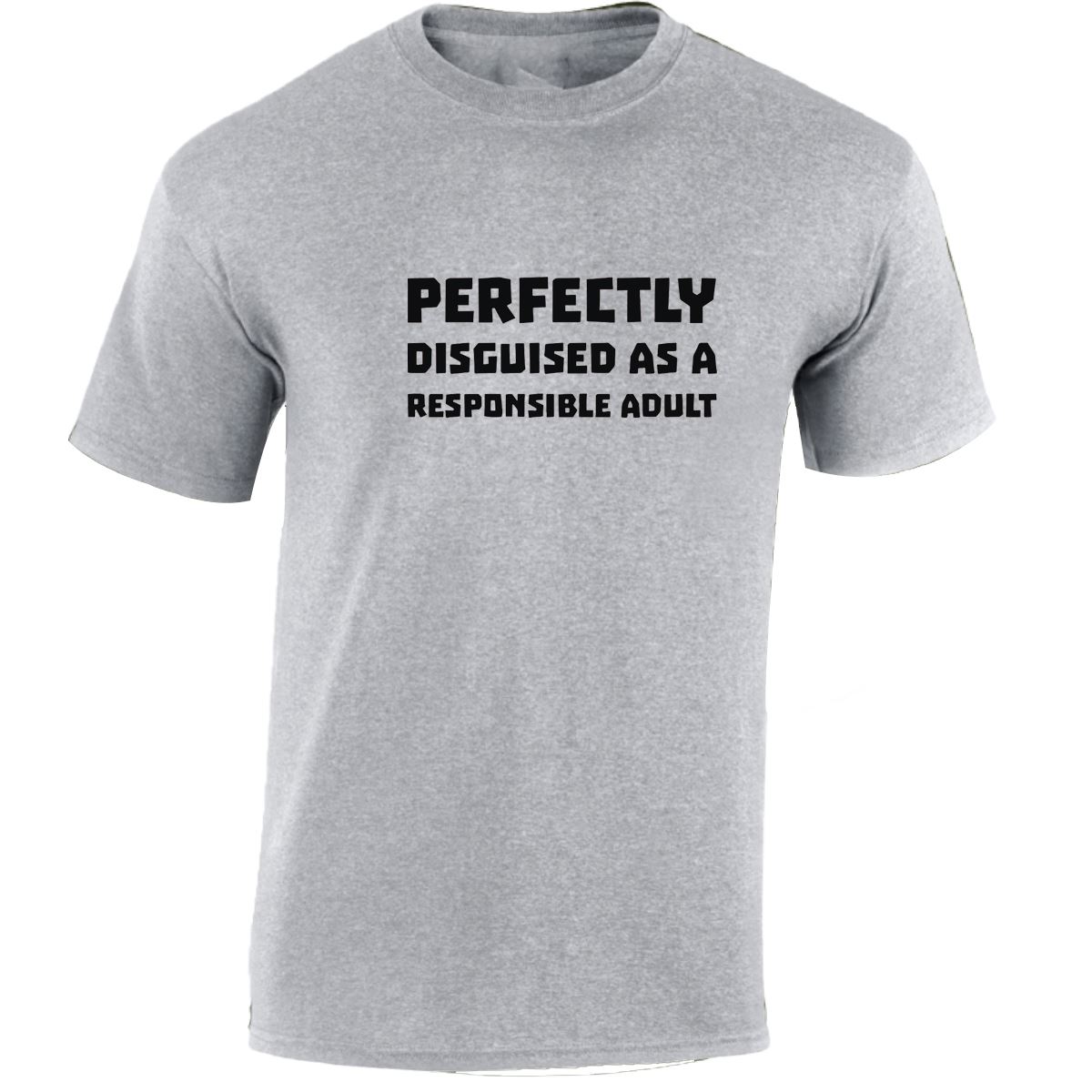 Perfectly Disguised As A Responsible Adult Funny Mens Womens T shirt Slogan Tee - Picture 41 of 48