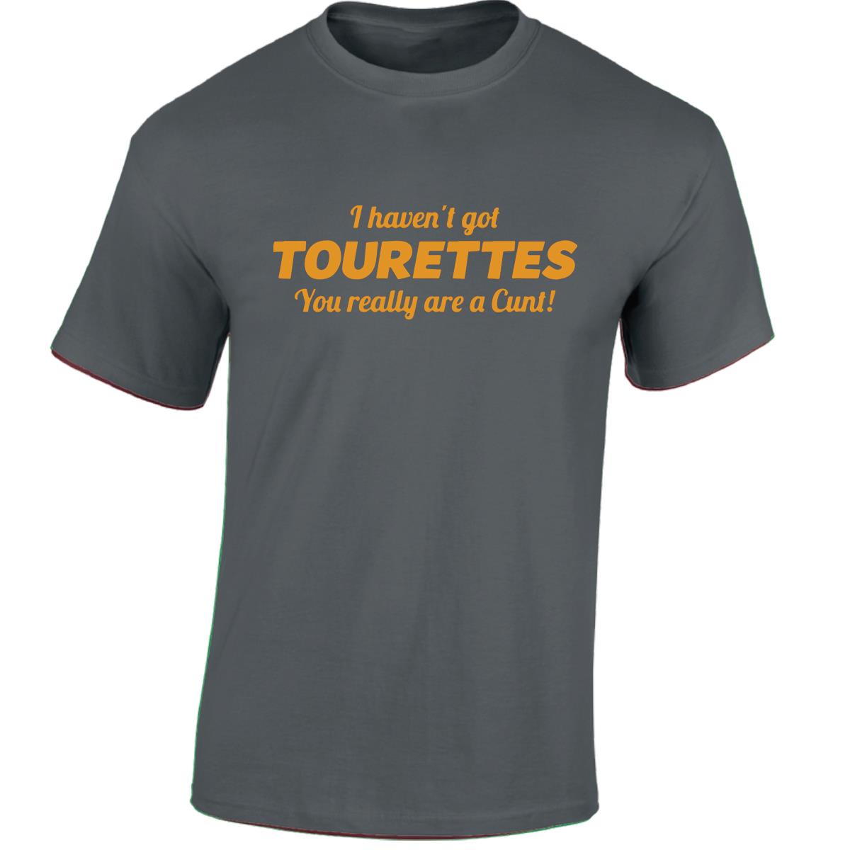 Tourettes C**t Funny Adult Humour Slogan Joke Men Women Unisex Gift Cool Tshirt - Picture 7 of 48