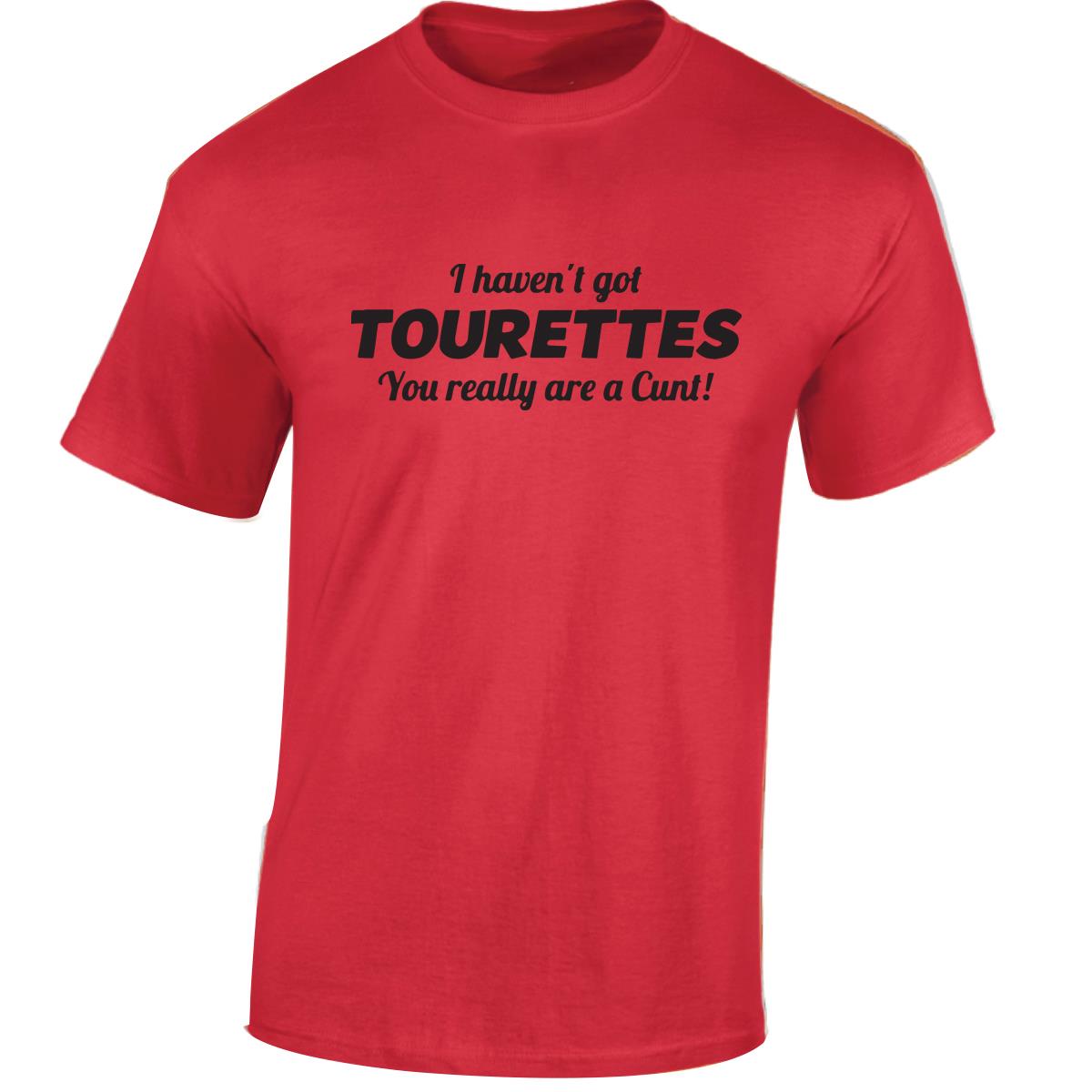 Tourettes C**t Funny Adult Humour Slogan Joke Men Women Unisex Gift Cool Tshirt - Picture 34 of 48