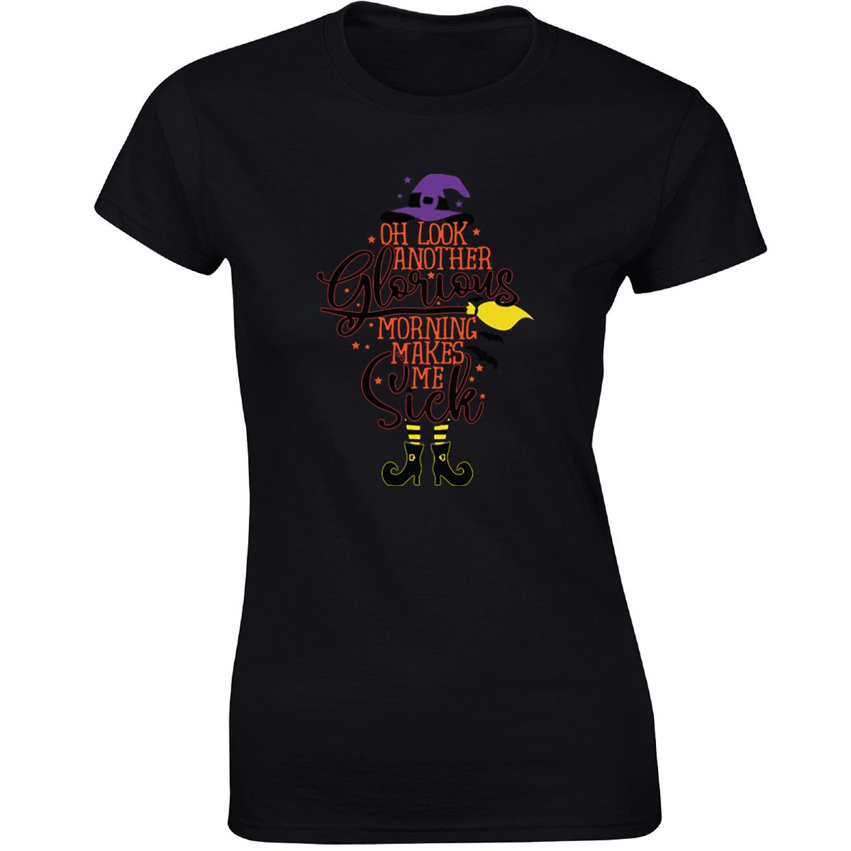 Oh Look Another Glorious Morning Ladies Tshirt Hocus Pocus Halloween Casual Wear - Picture 3 of 5