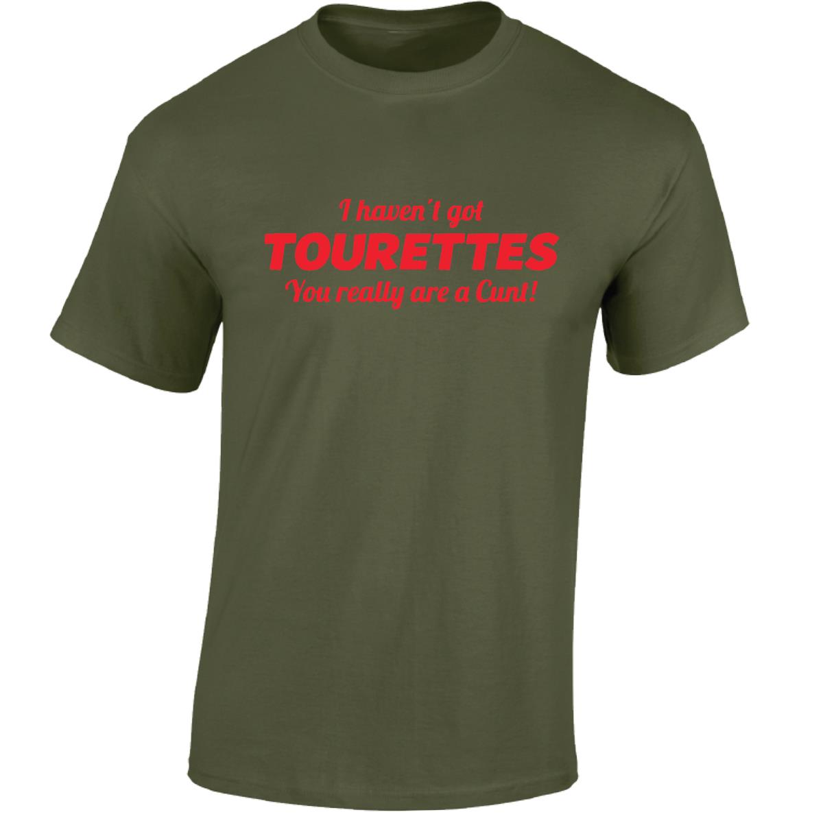 Tourettes C**t Funny Adult Humour Slogan Joke Men Women Unisex Gift Cool Tshirt - Picture 25 of 48