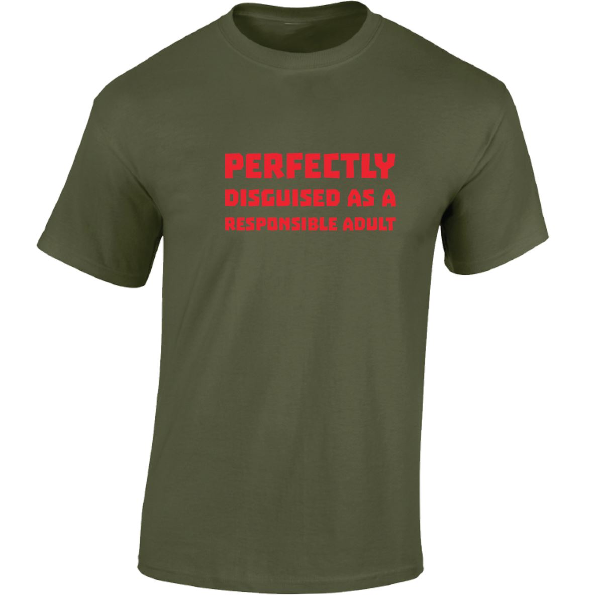 Perfectly Disguised As A Responsible Adult Funny Mens Womens T shirt Slogan Tee - Picture 25 of 48