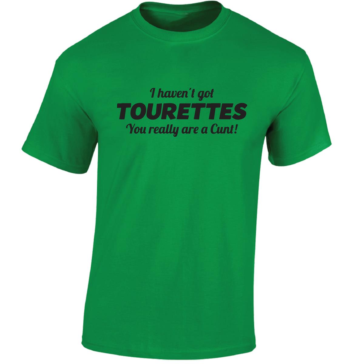 Tourettes C**t Funny Adult Humour Slogan Joke Men Women Unisex Gift Cool Tshirt - Picture 14 of 48