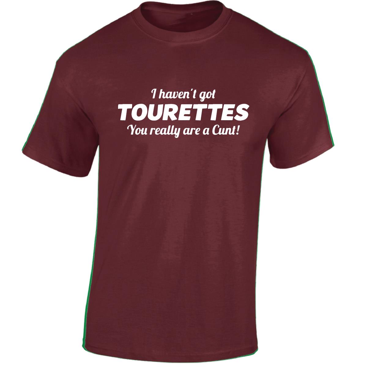 Tourettes C**t Funny Adult Humour Slogan Joke Men Women Unisex Gift Cool Tshirt - Picture 21 of 48