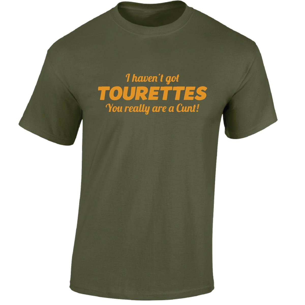 Tourettes C**t Funny Adult Humour Slogan Joke Men Women Unisex Gift Cool Tshirt - Picture 23 of 48
