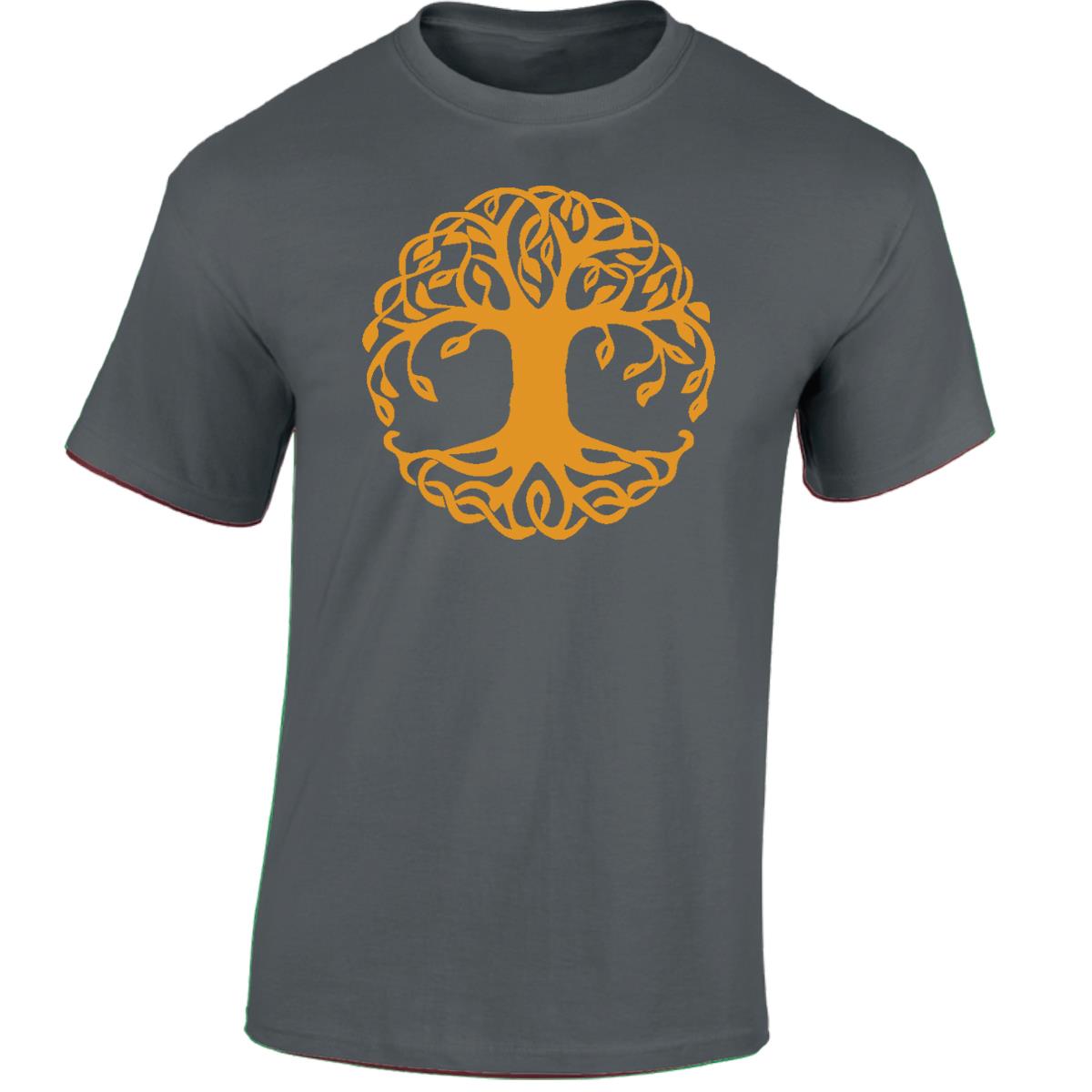 Yggdrasil Tree T-Shirt Tree of Life Celtic Tribal Tattoo Oak Mens Unisex Tops - Picture 9 of 50