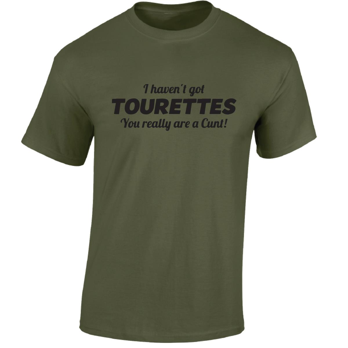Tourettes C**t Funny Adult Humour Slogan Joke Men Women Unisex Gift Cool Tshirt - Picture 22 of 48