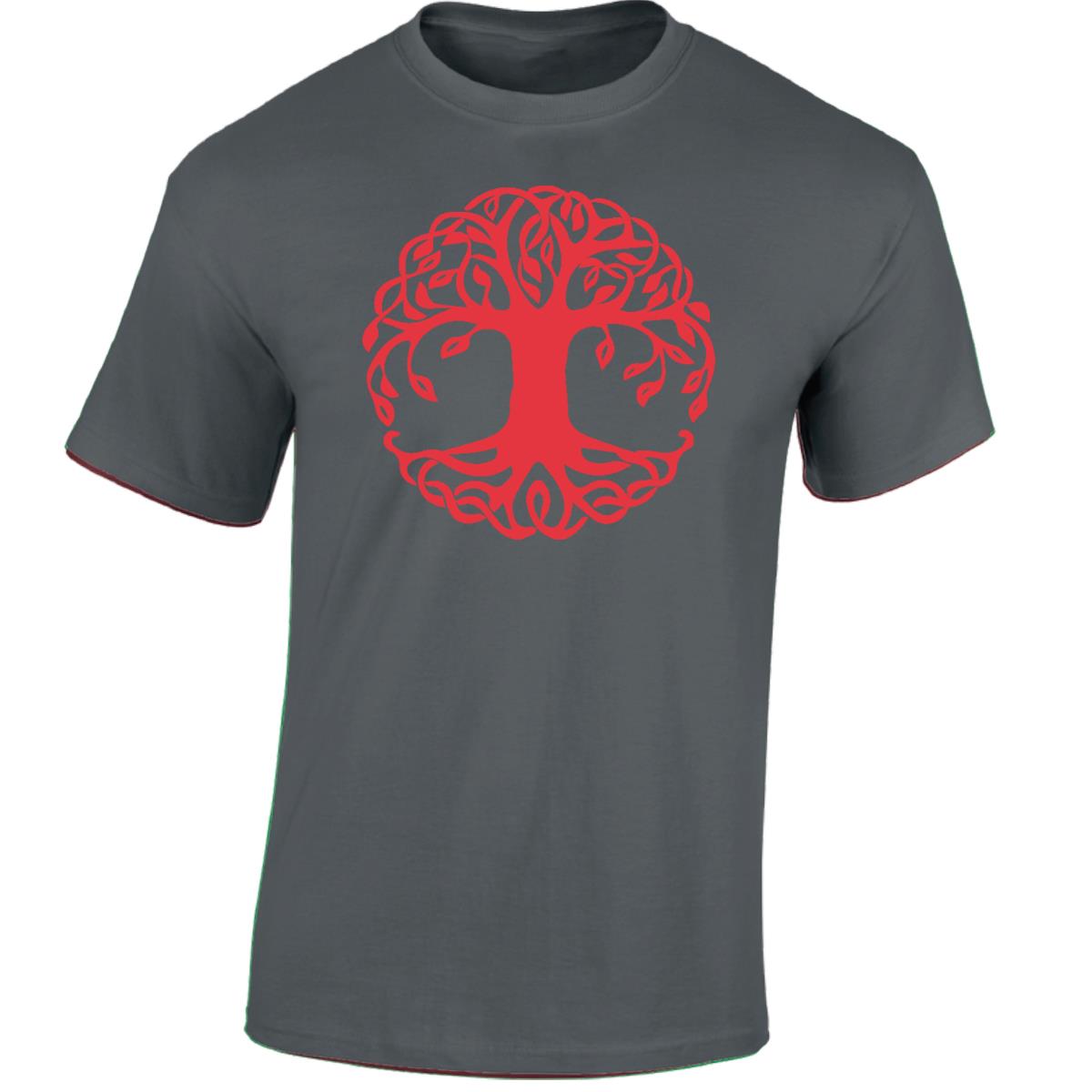 Yggdrasil Tree T-Shirt Tree of Life Celtic Tribal Tattoo Oak Mens Unisex Tops - Picture 11 of 50
