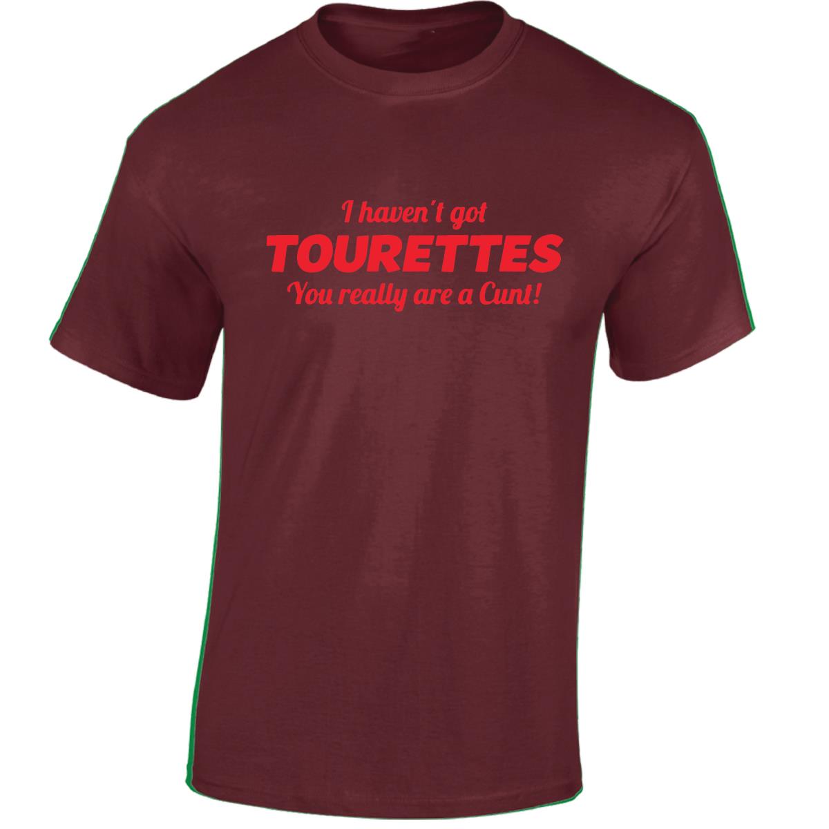 Tourettes C**t Funny Adult Humour Slogan Joke Men Women Unisex Gift Cool Tshirt - Picture 20 of 48