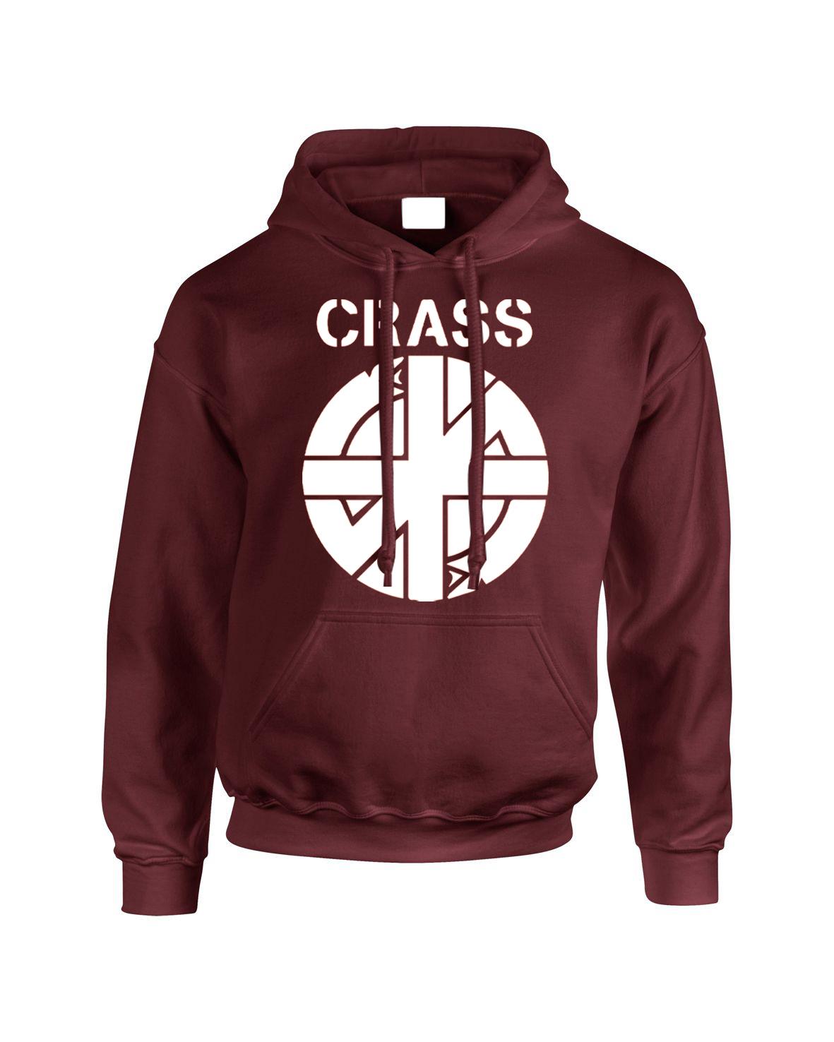 Crass Logo Symbol Anarchy Pullover Punk Rock Anarchist Mens Wear Top Hoodie - Picture 17 of 28