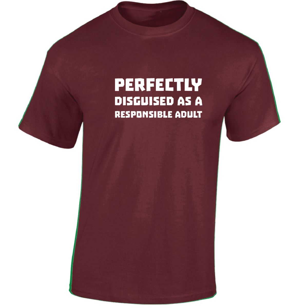 Perfectly Disguised As A Responsible Adult Funny Mens Womens T shirt Slogan Tee - Picture 21 of 48