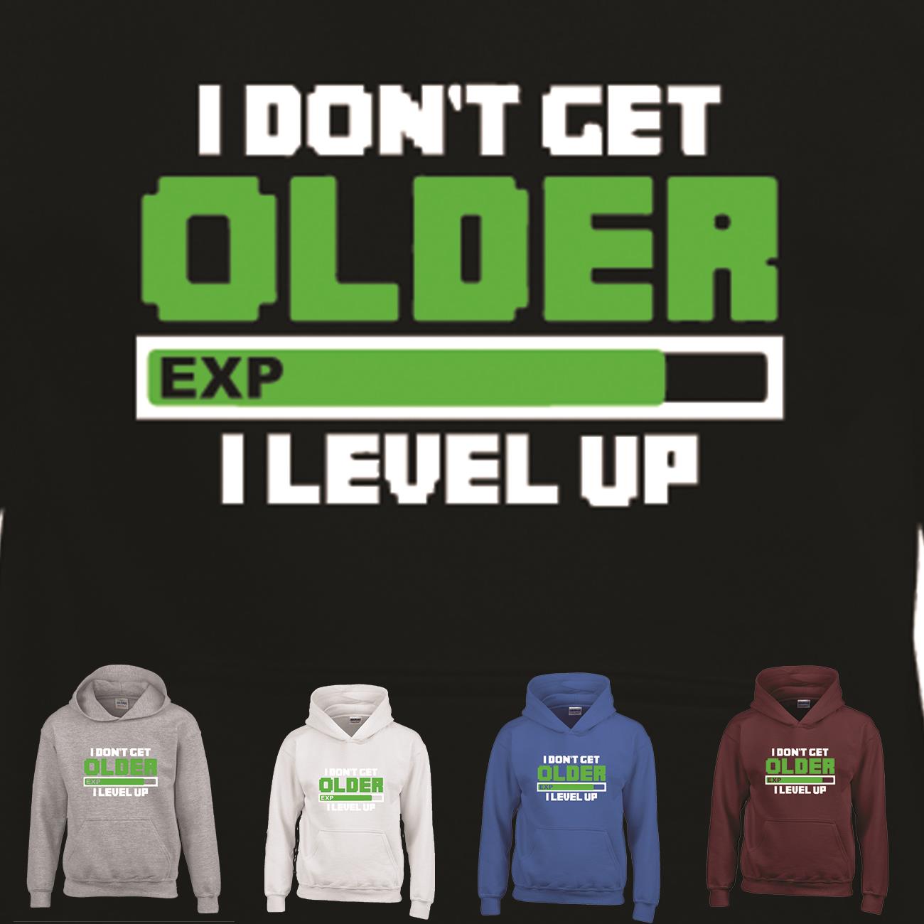 I DON/'T AGE I LEVEL UP LADIES T-SHIRT FUNNY GAMER PS4 GAMING XBOX GIFT PRESENT