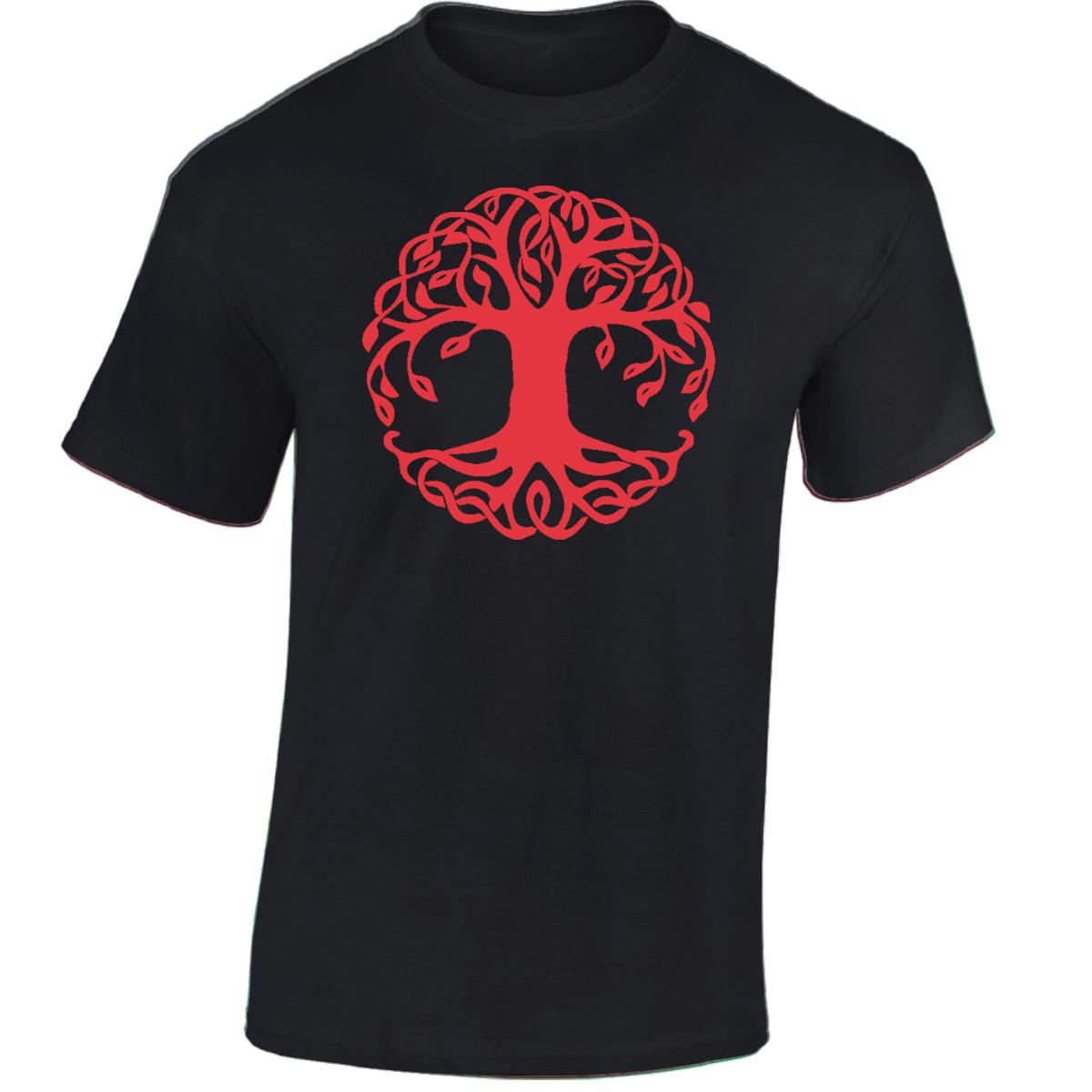 Yggdrasil Tree T-Shirt Tree of Life Celtic Tribal Tattoo Oak Mens Unisex Tops - Picture 7 of 50