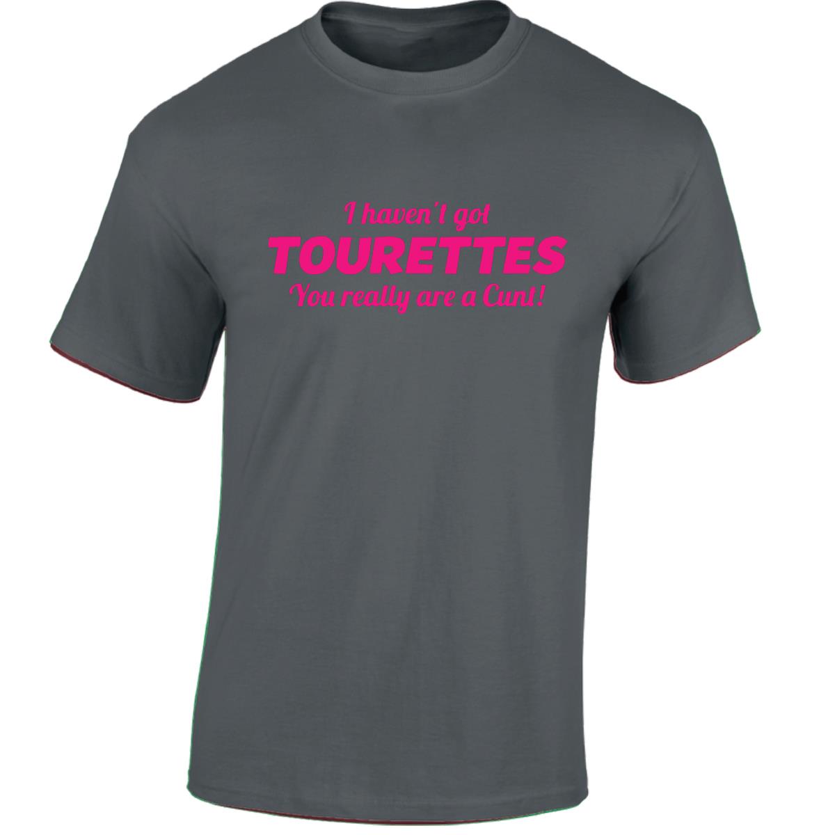 Tourettes C**t Funny Adult Humour Slogan Joke Men Women Unisex Gift Cool Tshirt - Picture 8 of 48