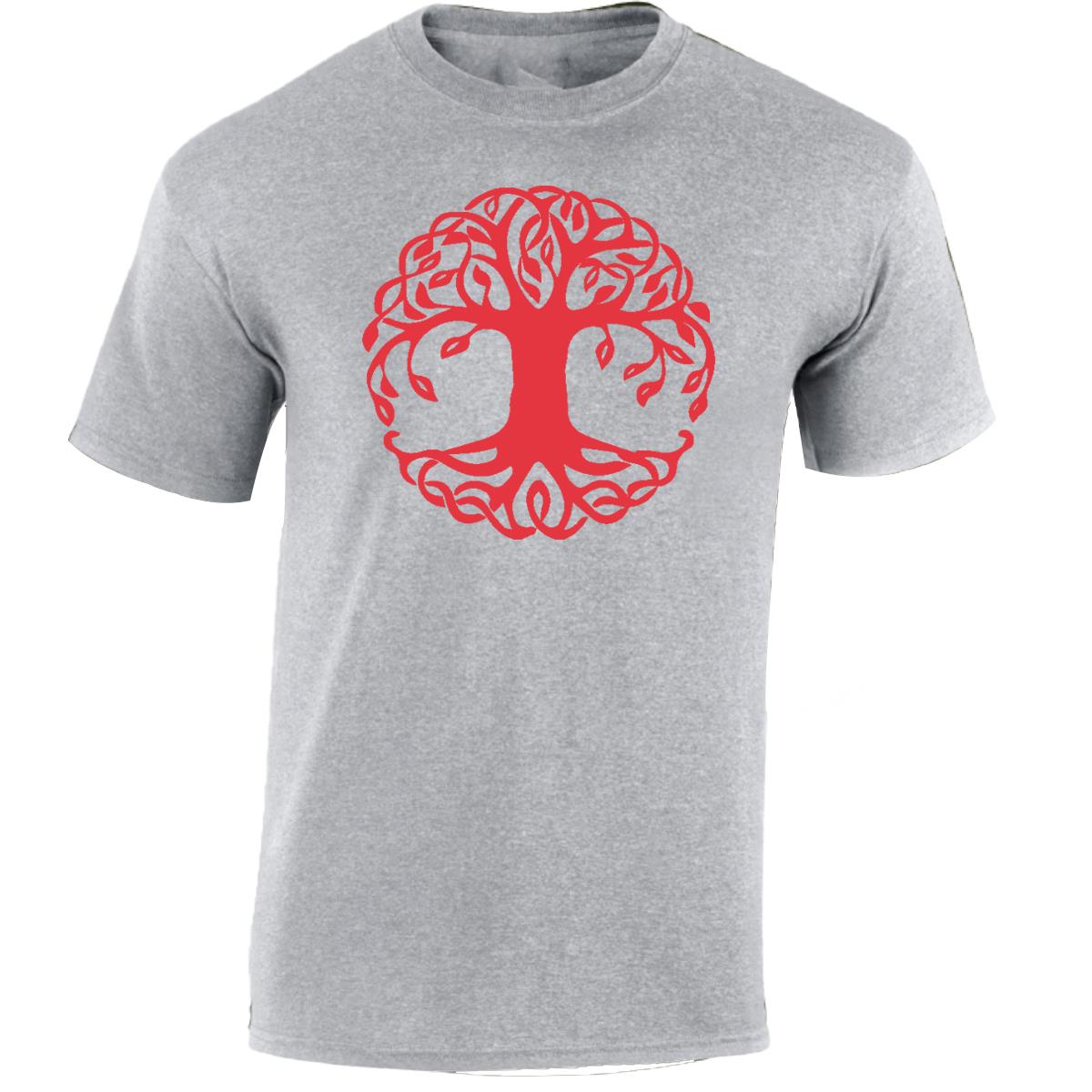 Yggdrasil Tree T-Shirt Tree of Life Celtic Tribal Tattoo Oak Mens Unisex Tops - Picture 46 of 50