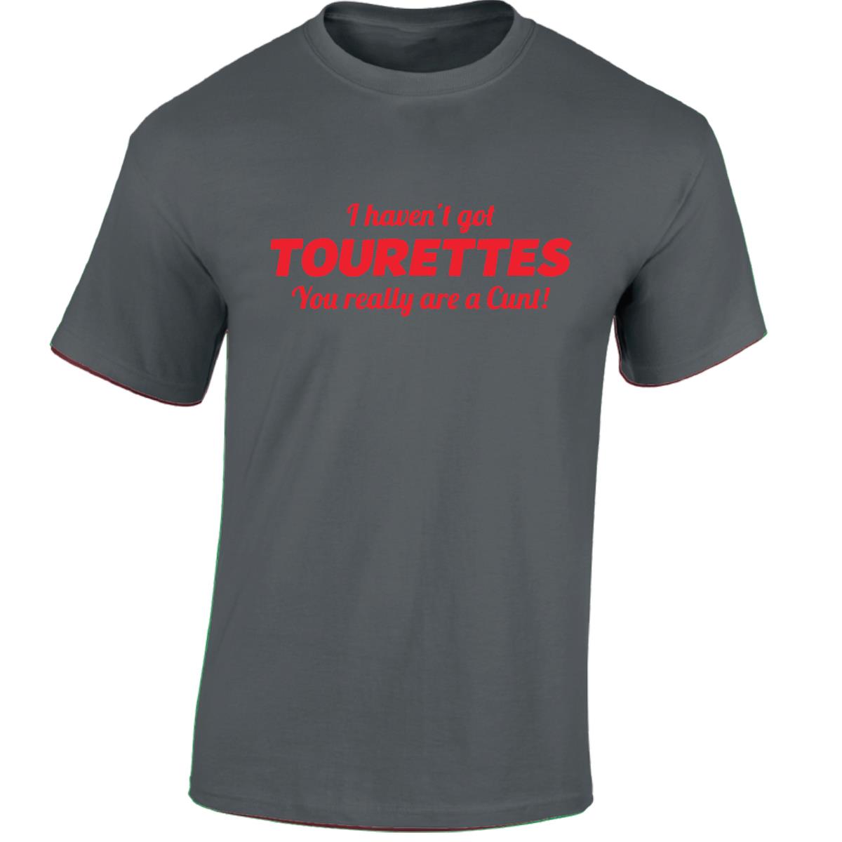 Tourettes C**t Funny Adult Humour Slogan Joke Men Women Unisex Gift Cool Tshirt - Picture 9 of 48