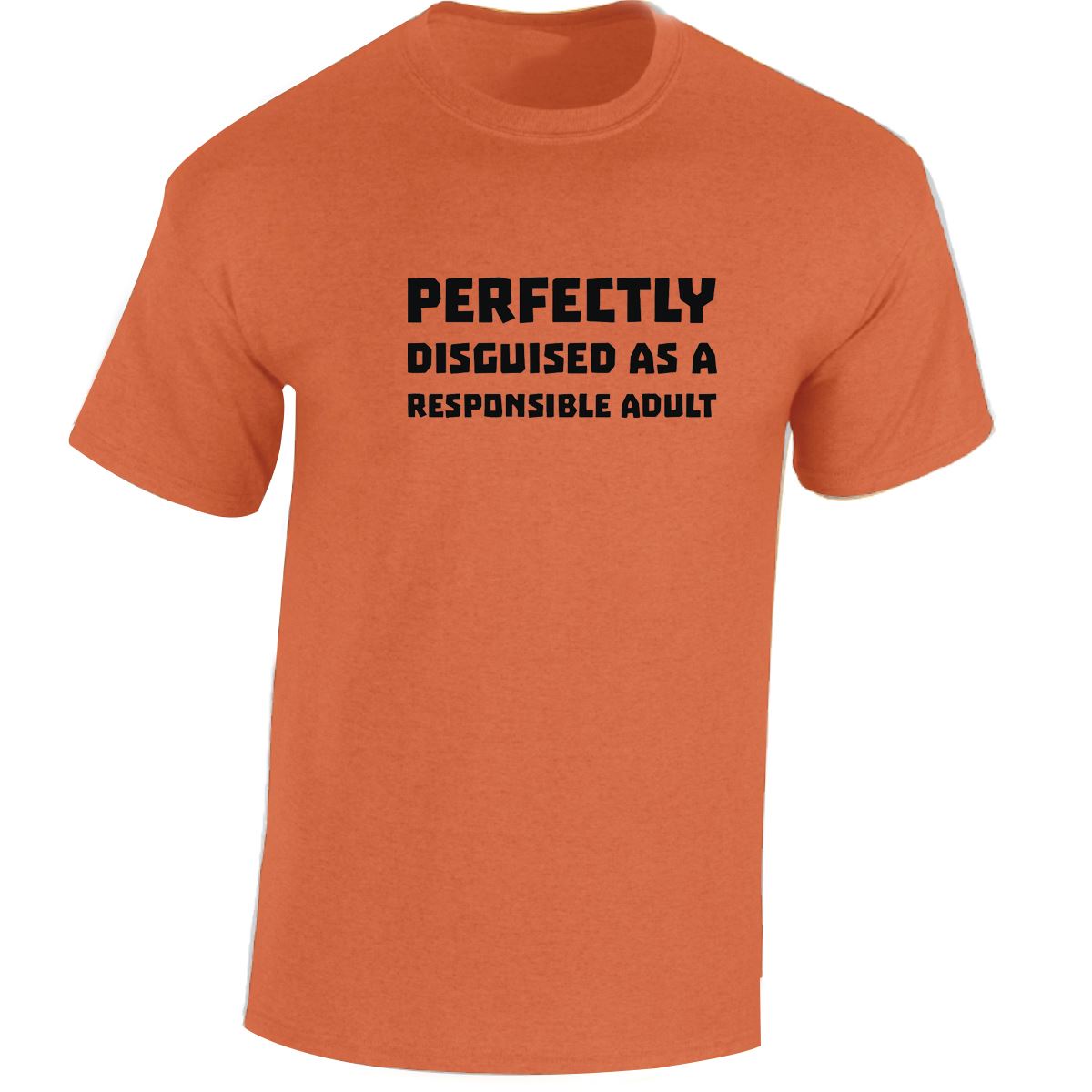 Perfectly Disguised As A Responsible Adult Funny Mens Womens T shirt Slogan Tee - Picture 30 of 48