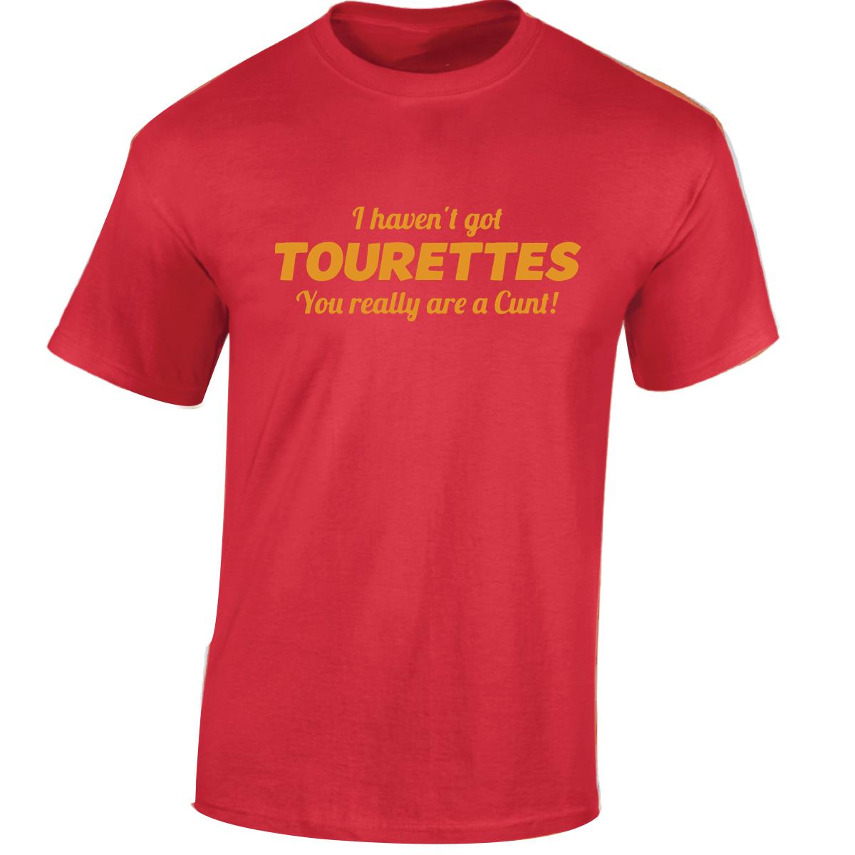 Tourettes C**t Funny Adult Humour Slogan Joke Men Women Unisex Gift Cool Tshirt - Picture 35 of 48