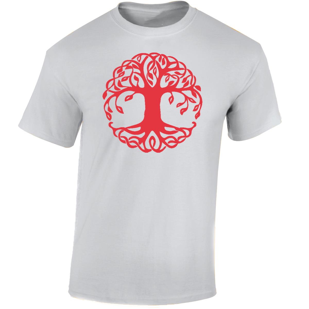 Yggdrasil Tree T-Shirt Tree of Life Celtic Tribal Tattoo Oak Mens Unisex Tops - Picture 50 of 50