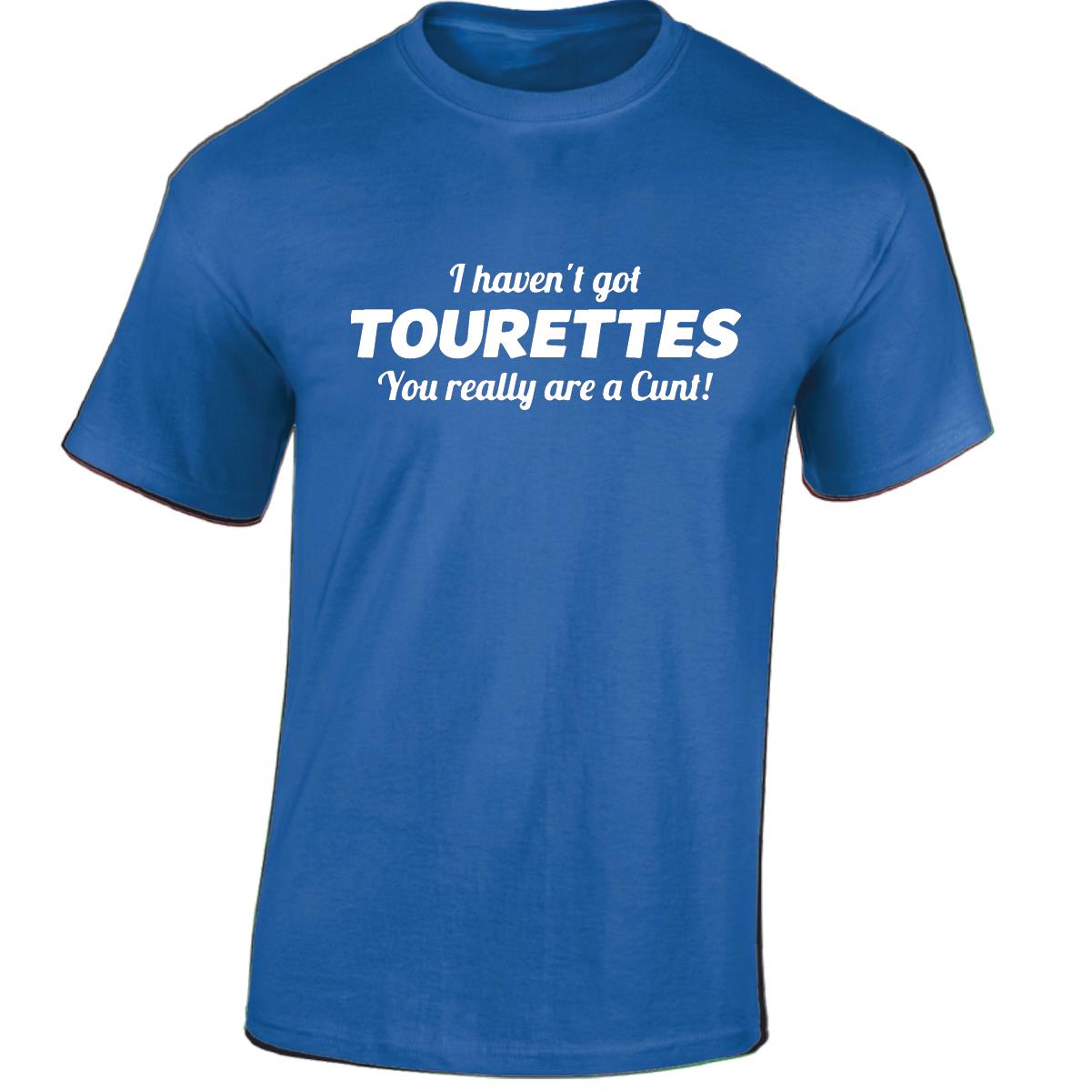 Tourettes C**t Funny Adult Humour Slogan Joke Men Women Unisex Gift Cool Tshirt - Picture 40 of 48