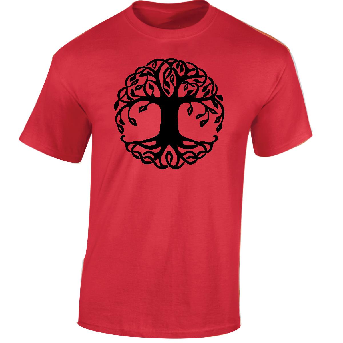 Yggdrasil Tree T-Shirt Tree of Life Celtic Tribal Tattoo Oak Mens Unisex Tops - Picture 36 of 50