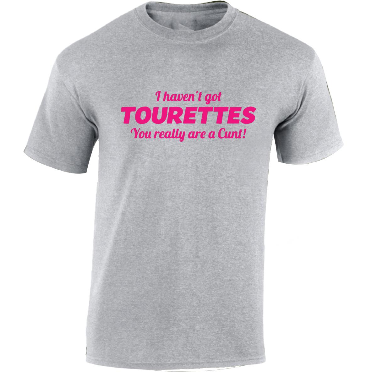 Tourettes C**t Funny Adult Humour Slogan Joke Men Women Unisex Gift Cool Tshirt - Picture 43 of 48