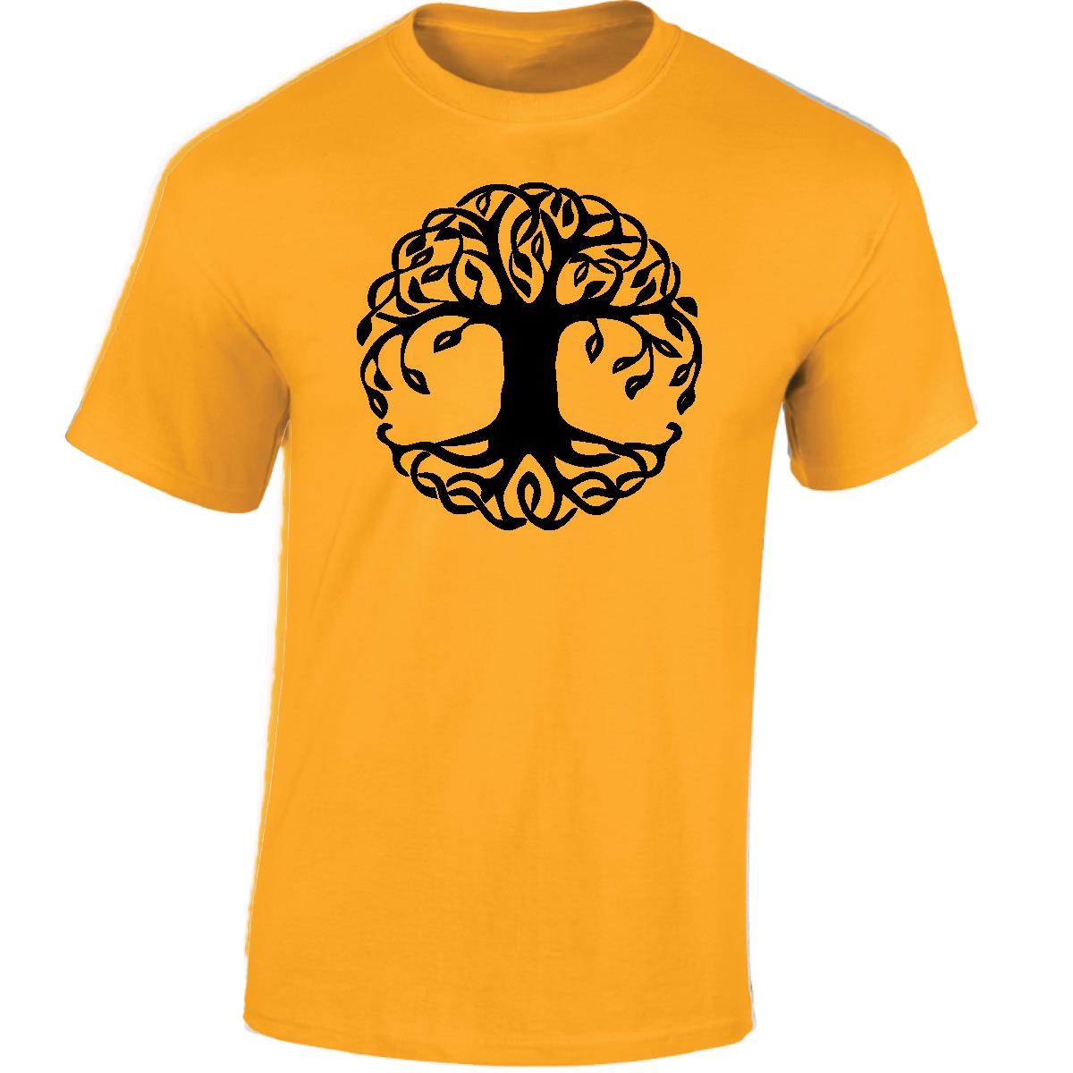 Yggdrasil Tree T-Shirt Tree of Life Celtic Tribal Tattoo Oak Mens Unisex Tops - Picture 13 of 50