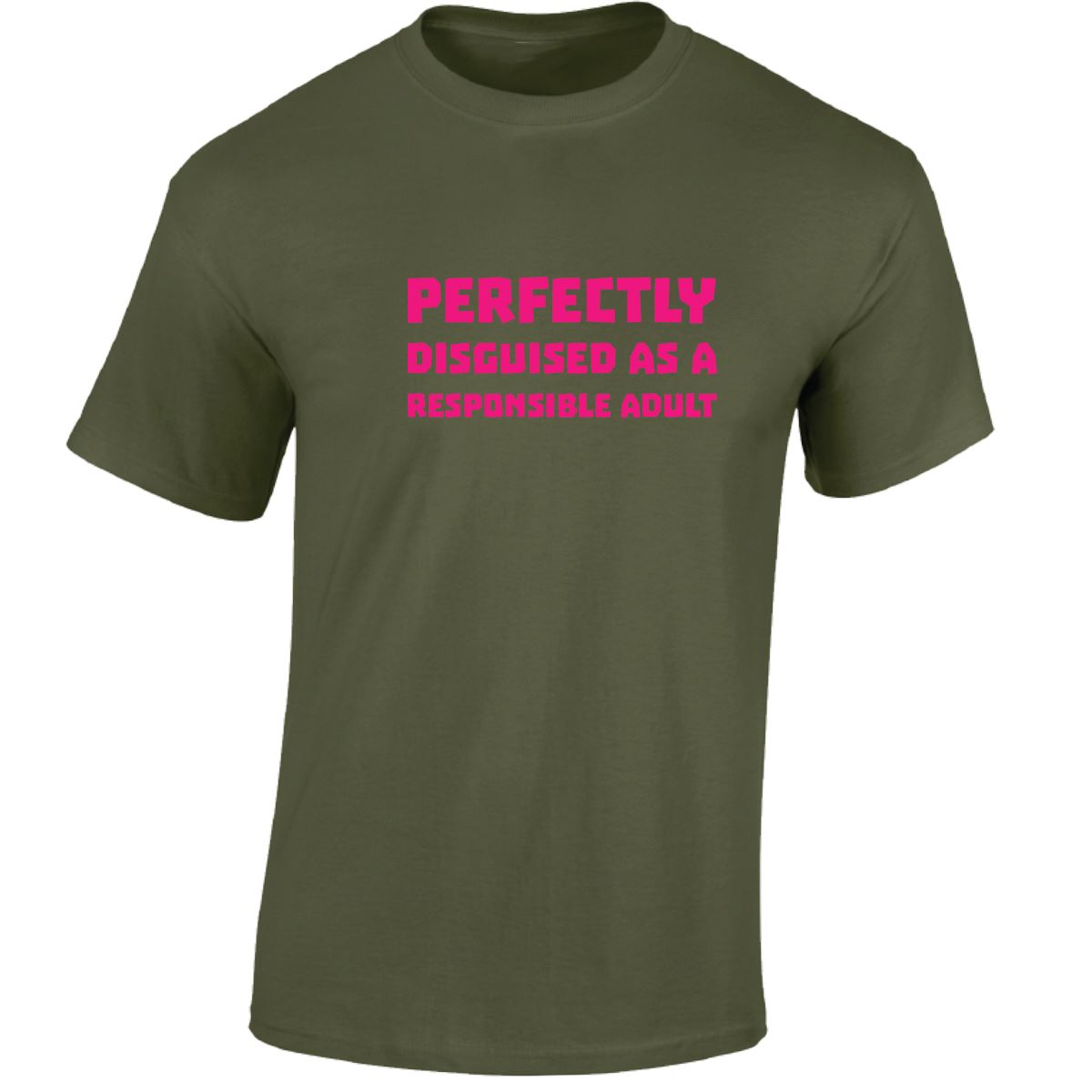 Perfectly Disguised As A Responsible Adult Funny Mens Womens T shirt Slogan Tee - Picture 24 of 48
