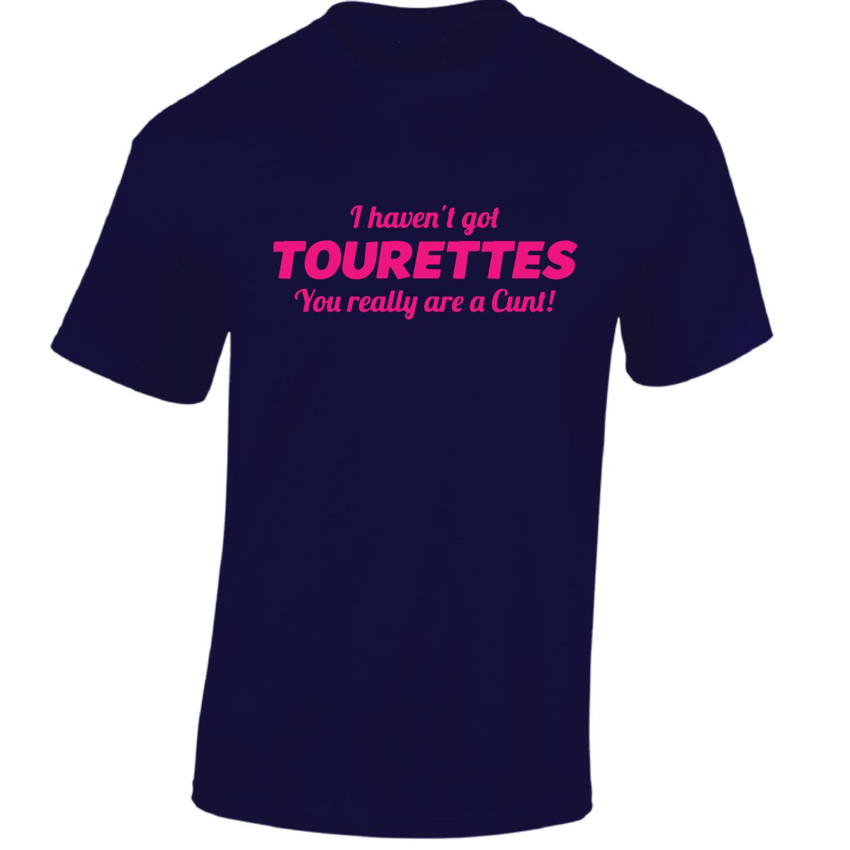 Tourettes C**t Funny Adult Humour Slogan Joke Men Women Unisex Gift Cool Tshirt - Picture 27 of 48