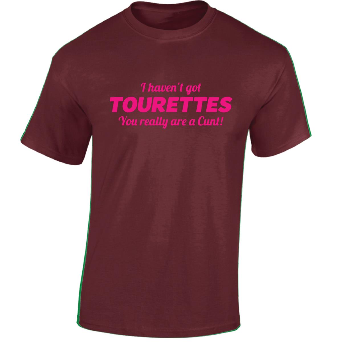 Tourettes C**t Funny Adult Humour Slogan Joke Men Women Unisex Gift Cool Tshirt - Picture 19 of 48