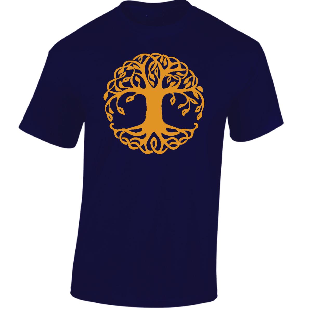 Yggdrasil Tree T-Shirt Tree of Life Celtic Tribal Tattoo Oak Mens Unisex Tops - Picture 28 of 50