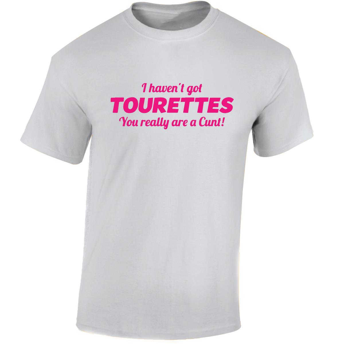 Tourettes C**t Funny Adult Humour Slogan Joke Men Women Unisex Gift Cool Tshirt - Picture 47 of 48