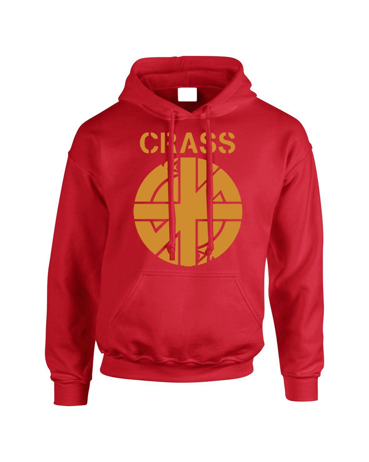 Crass Logo Symbol Anarchy Pullover Punk Rock Anarchist Mens Wear Top Hoodie - Picture 19 of 28