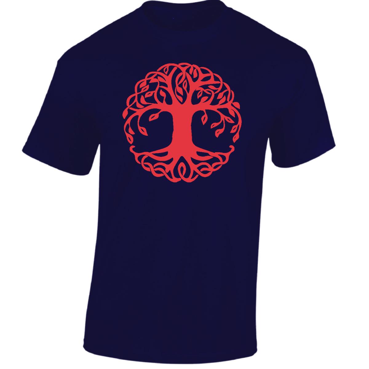 Yggdrasil Tree T-Shirt Tree of Life Celtic Tribal Tattoo Oak Mens Unisex Tops - Picture 30 of 50