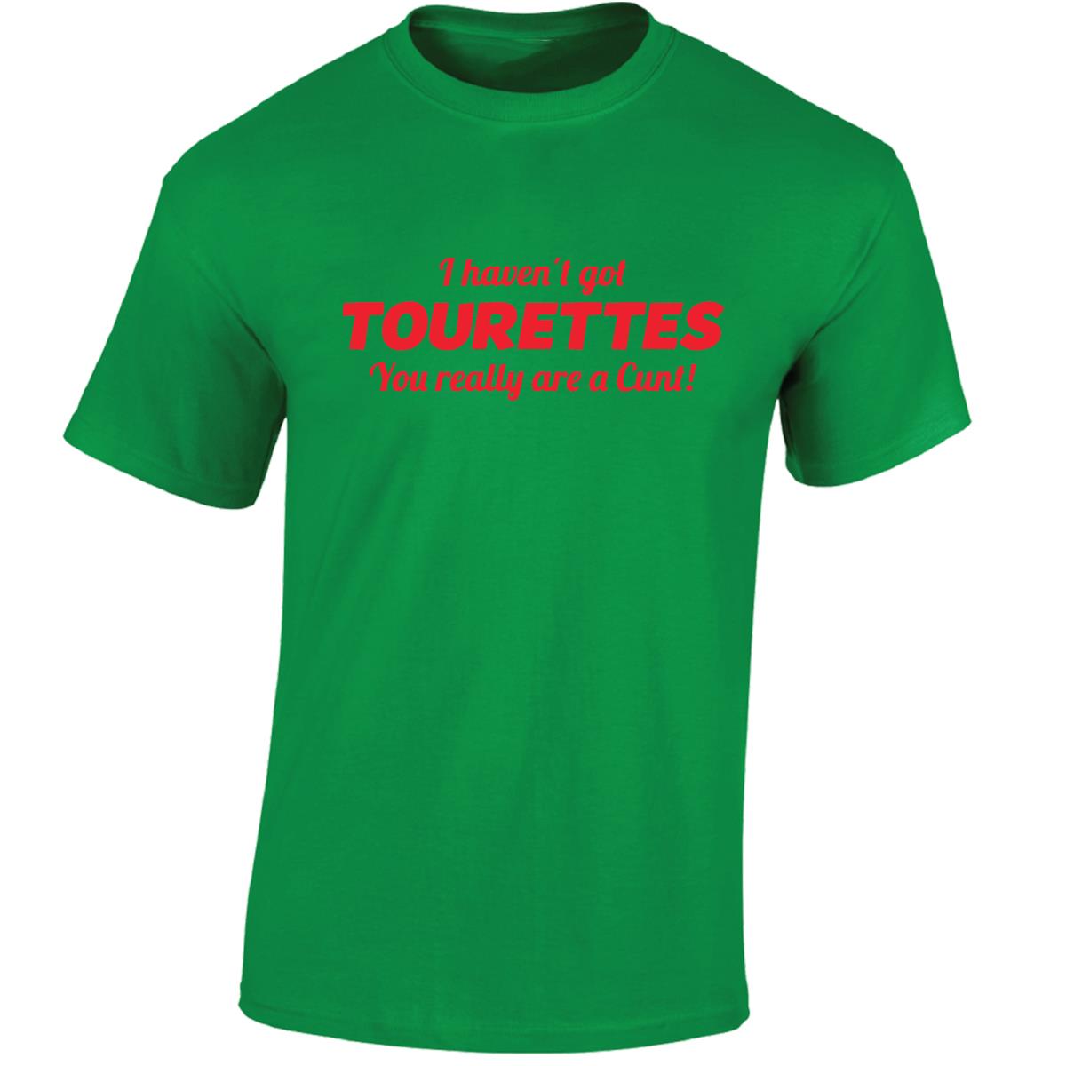 Tourettes C**t Funny Adult Humour Slogan Joke Men Women Unisex Gift Cool Tshirt - Picture 17 of 48