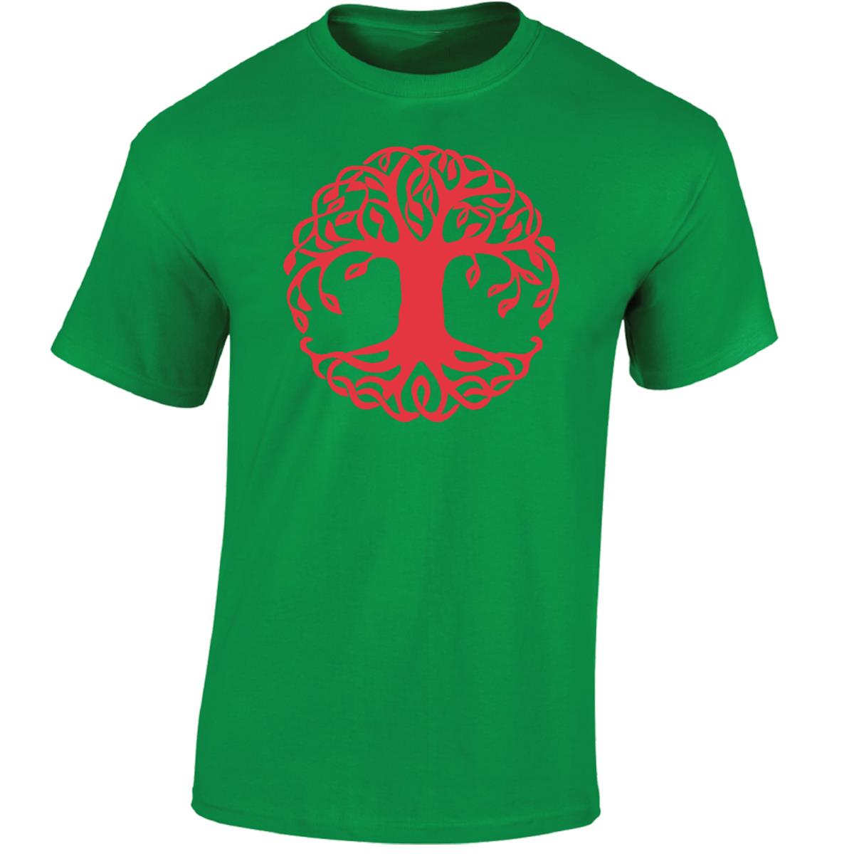 Yggdrasil Tree T-Shirt Tree of Life Celtic Tribal Tattoo Oak Mens Unisex Tops - Picture 19 of 50