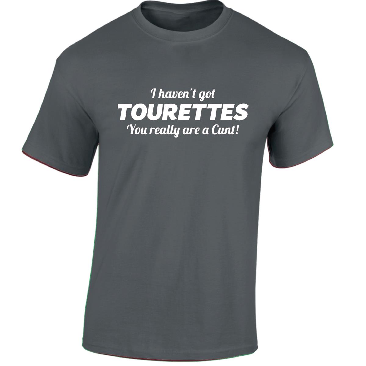 Tourettes C**t Funny Adult Humour Slogan Joke Men Women Unisex Gift Cool Tshirt - Picture 10 of 48