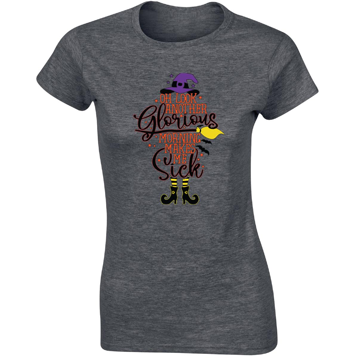 Oh Look Another Glorious Morning Ladies Tshirt Hocus Pocus Halloween Casual Wear - Picture 4 of 5
