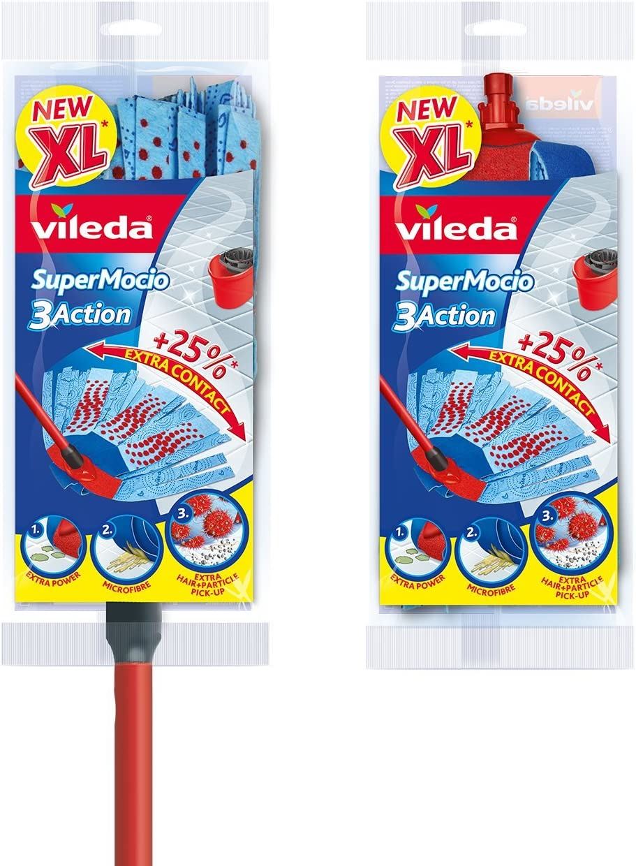 Vileda XL SuperMocio Mop 3 Action Extra Refill Microfibre Replacement Head - Picture 3 of 3