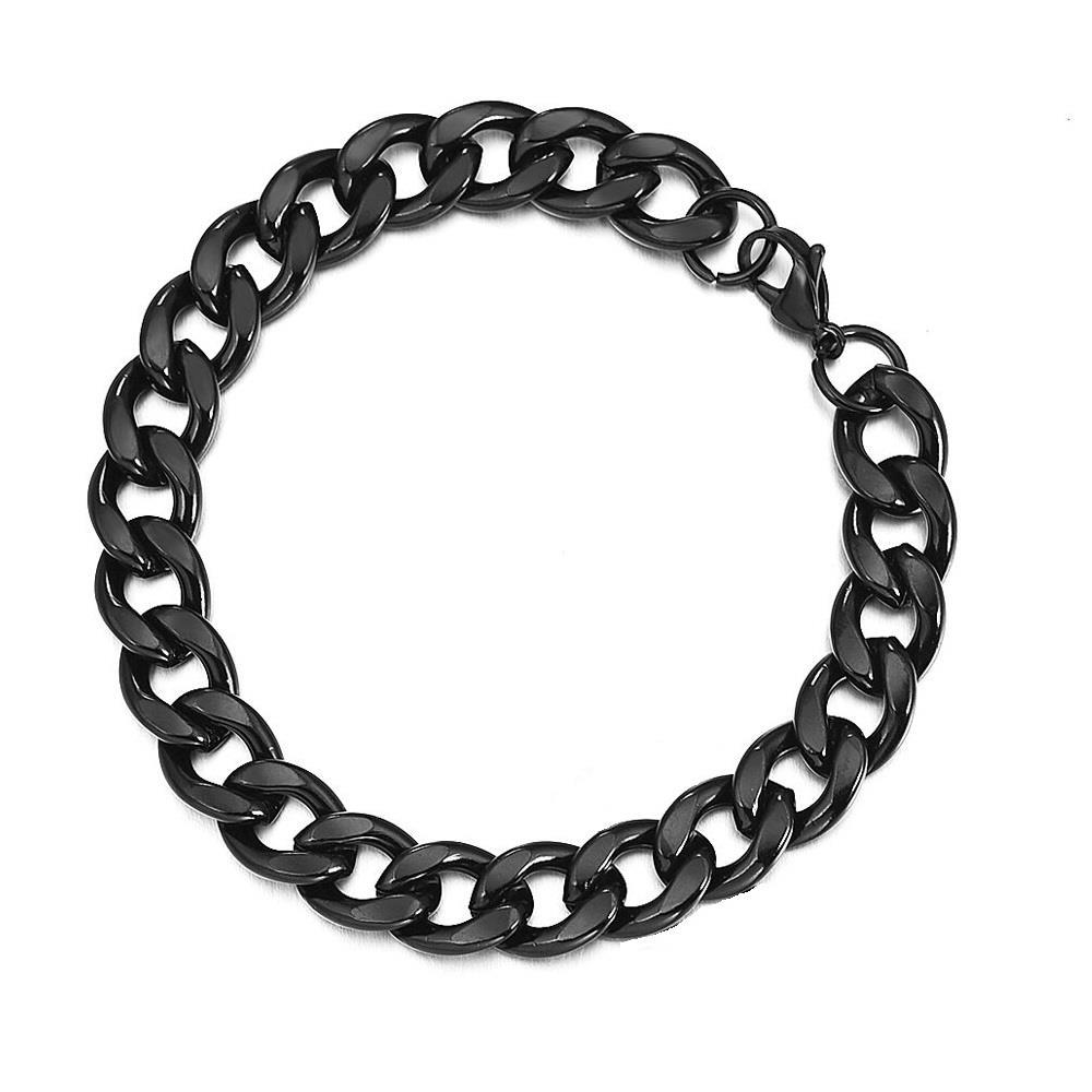 *UK* Men's Stainless Steel Cuban Bracelet / Necklace 316L Curb Link Chain - Picture 9 of 12