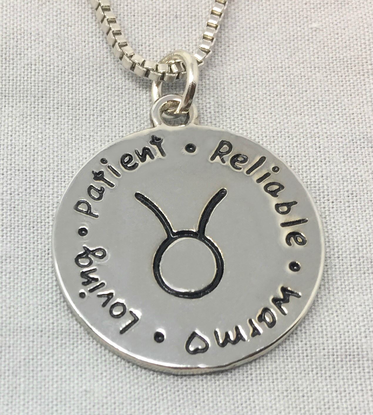 925 Silver Plt Reversible Zodiac Star Sign Necklace Romantic Fun Horoscope 12 C