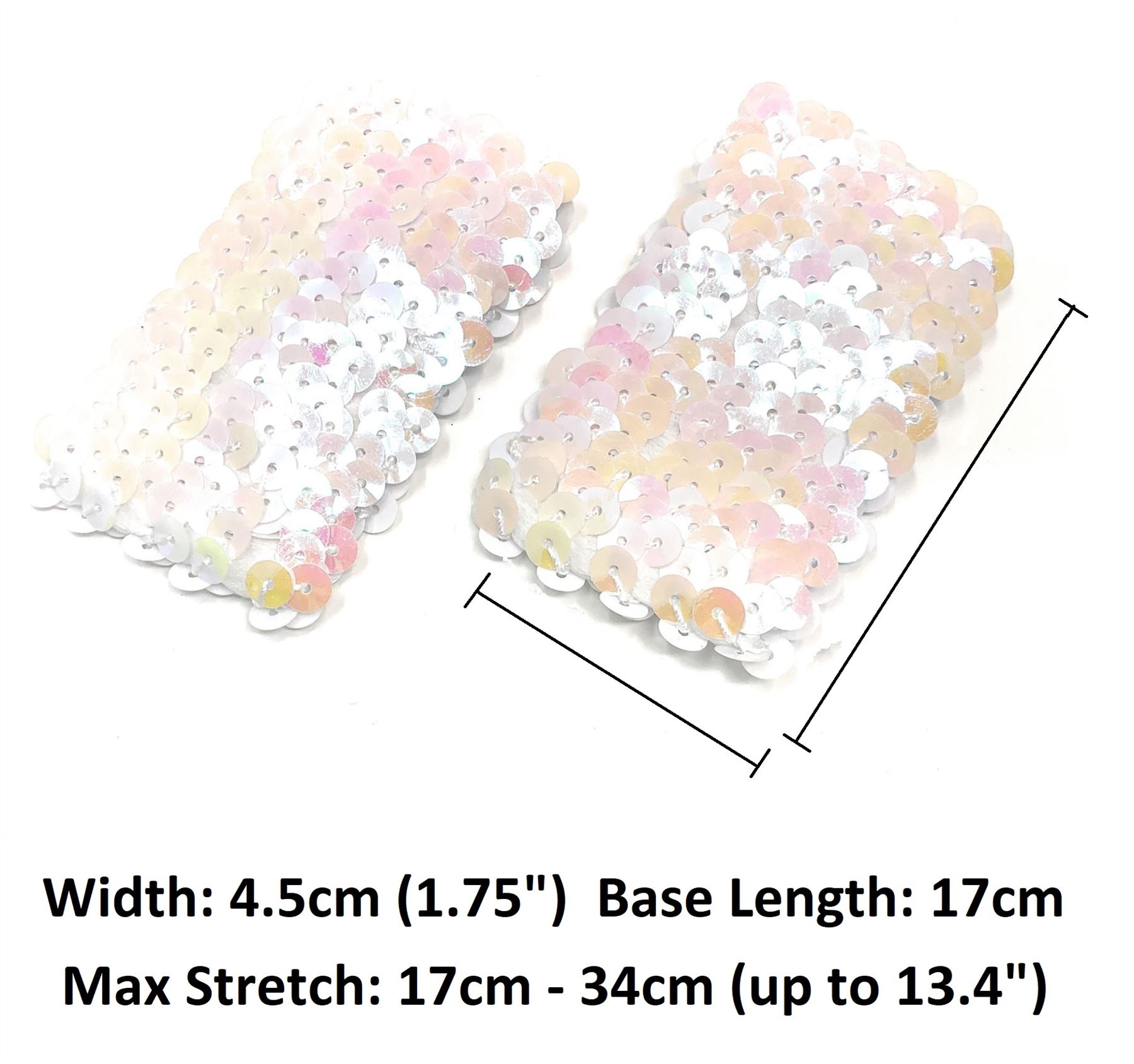 *Reino Unido* 2x Muñequera Elástica Lentejuelas de Colores Nuevo Elástico Delgado Par - Imagen 49 de 50