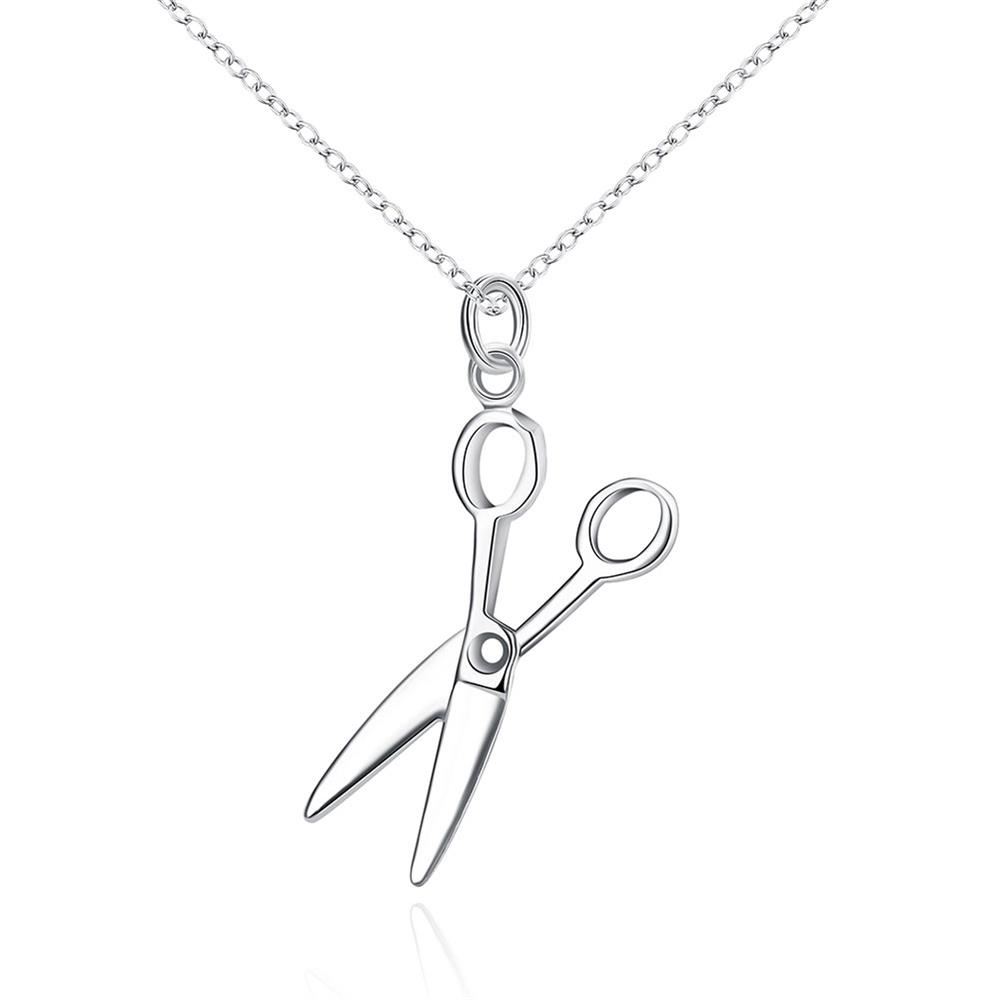 925 Sterling Silver Scissors Pendant Necklace Barber Hairdresser Artist UK Sell 925 Sterling Silver Scissors Pendant Necklace Barber Hairdresser Artist UK Sell